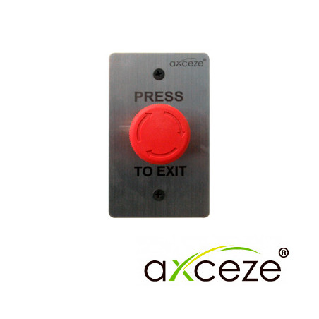 BOTON DE PARO O EMERGENCIA AXCEZE AX-L60 COLOR ROJO BOTON PUSH CON ENCLAVE FORMA HONGO PARA USO RUDO CUENTA CON LOS ESTADOS N.O.
