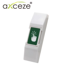 BOTON LIBERADOR AXCEZE AX-B20 TIPO PUSH FABRICADO EN PLASTICO MONTAJE EN PARED MEDIDAS 76 X 23 X 14MM CONEXION A 2 HILOS CUENTA 