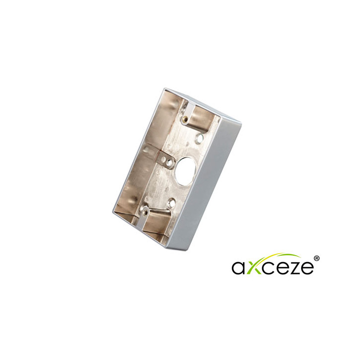 Caja para botón gabinete para botón Dimensiones 114 x 70 x 25 mm Material aluminio Montaje superficial AXCEZE AX-PBOX70114 Caja para botón gabinete para botón Dimensiones 114 x 70 x 25 mm Material aluminio Montaje superficial AXCEZE AX-PBOX70114