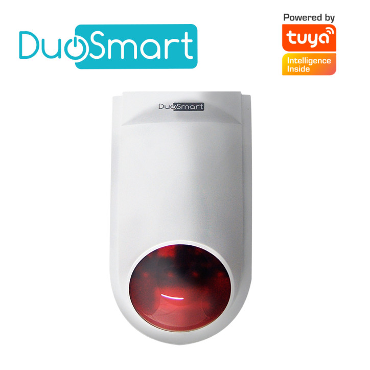 Sirena inteligente WiFi standalone WiFi 2.4 GHz RF 433.92 MHz Sonido 130dB DUOSMART B20 Sirena inteligente WiFi standalone WiFi 2.4 GHz RF 433.92 MHz Sonido 130dB DUOSMART B20