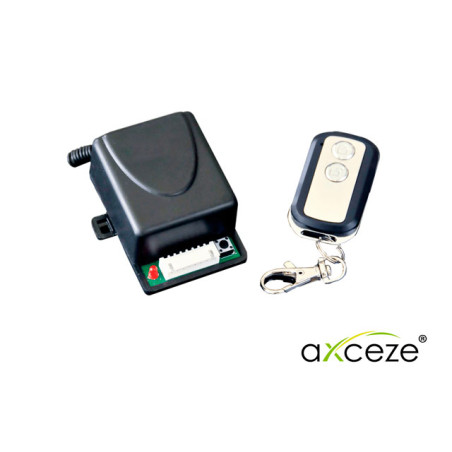 RECEPTOR INALAMBRICO CON CONTROL REMOTO AXCEZE AX-REC12 433.92MHZ CON SALIDA DE SIRENA PARA AVISOS DE APERTURA Y CIERRE SOPORTA 