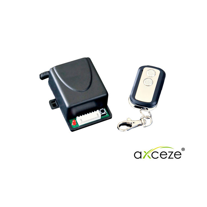 Receptor inalámbrico con control remoto 433.92MHz con salida de sirena AXCEZE AX-REC12