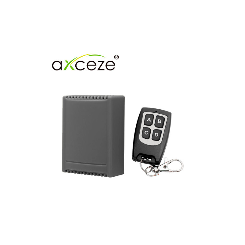 RECEPTOR INALAMBRICO CON CONTROL REMOTO DE 4 BOTONES AXCEZE AX-REC40