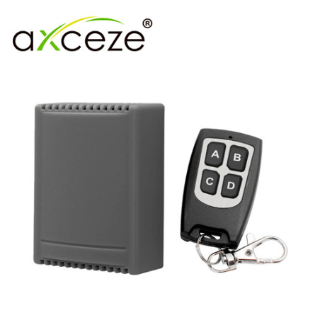 Receptor inalámbrico AXCEZE AX-REC40 con 4 relevadores en caja plástica