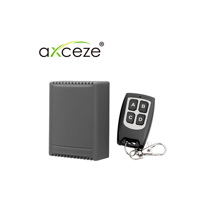 RECEPTOR INALAMBRICO CON CONTROL REMOTO DE 4 BOTONES AXCEZE AX-REC40