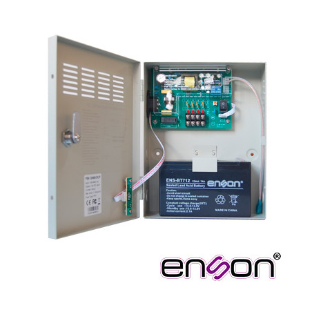 KIT DE FUENTE ENSON PSB-1204B CONTIENE UNA FUENTE TIPO CAJA PSB-1204BACKUP DE 12V 3A Y UNA BATERIA ENS-BT412, IDEAL PARA INICIAR