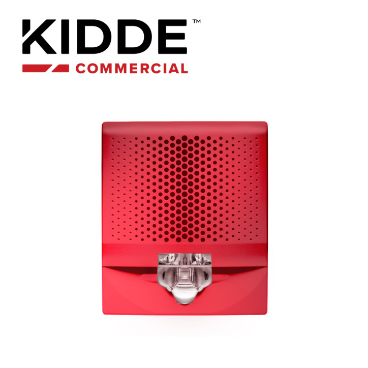 Altavoz estroboscópico de notificación montaje en muro salida de luz 15-110 cd para sistemas de 25 o 70 VRMS KIDDE EG4SVRF