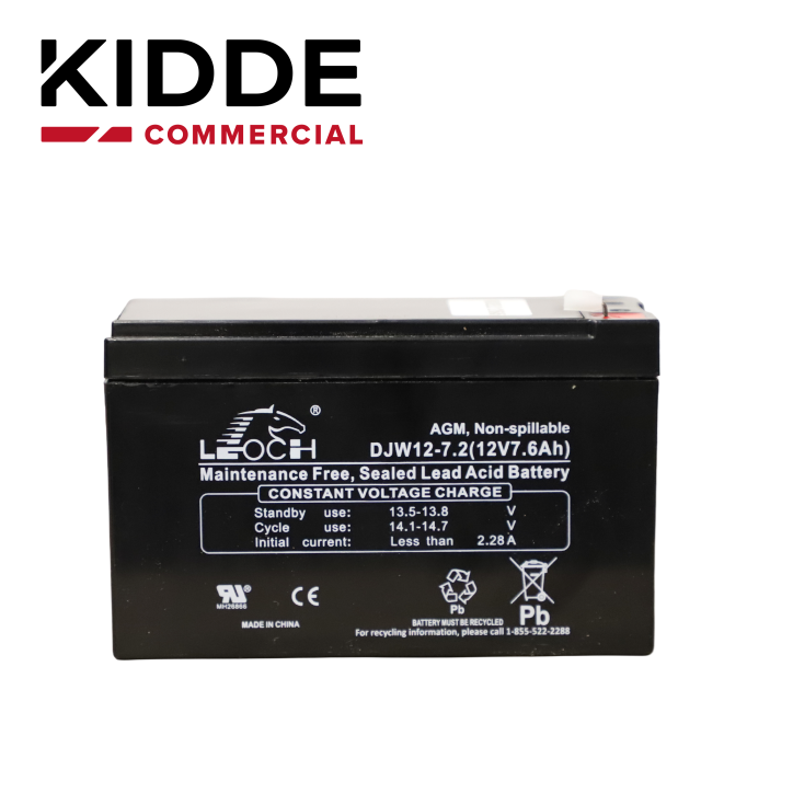 Batería de respaldo sellada de plomo-ácido 12 V 7.2 Ah sellada bajo mantenimiento KIDDE 12V6A5